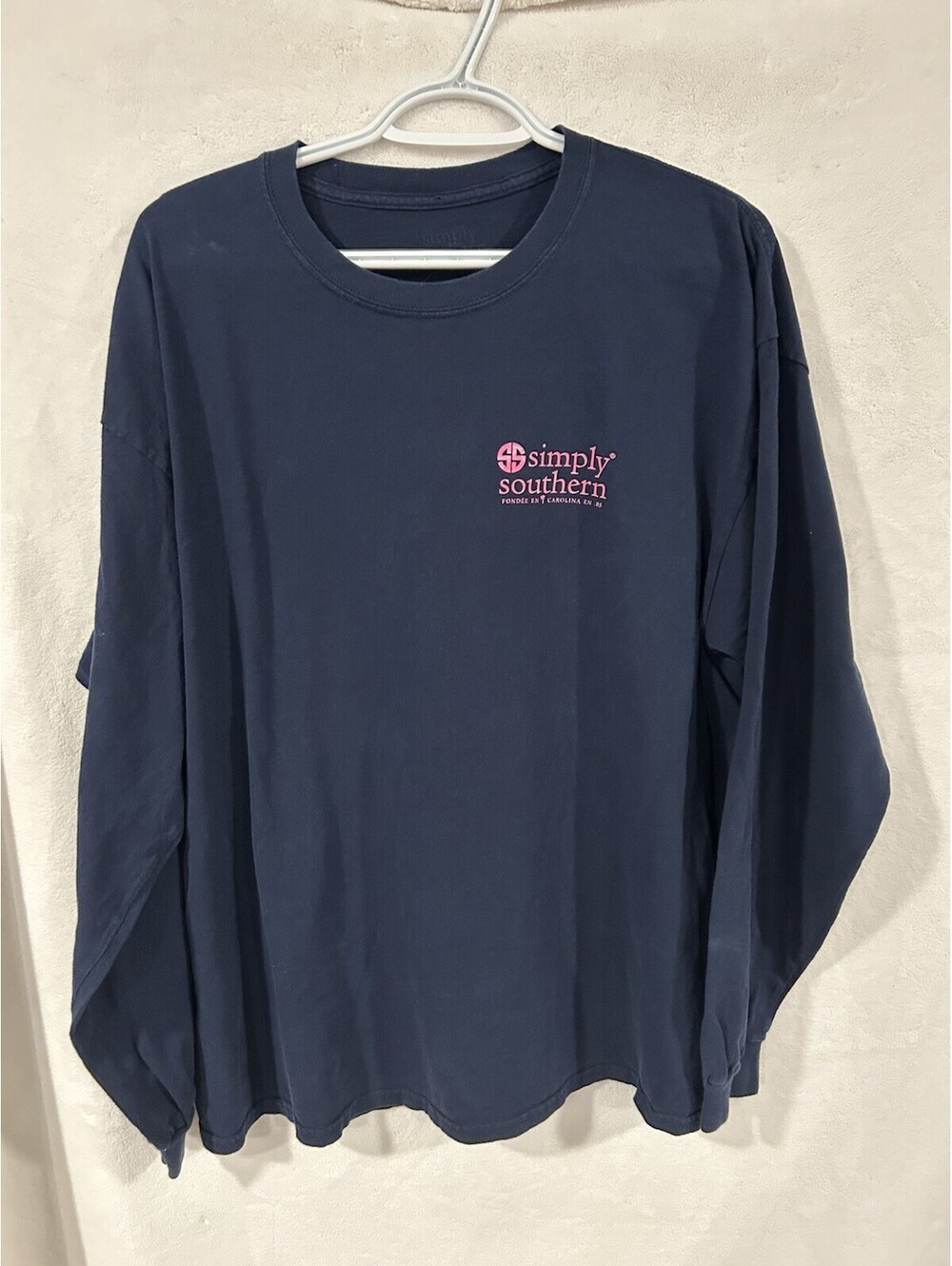 Simply Southern Navy Just One Super Tired Mama Bear Long sleeve XL